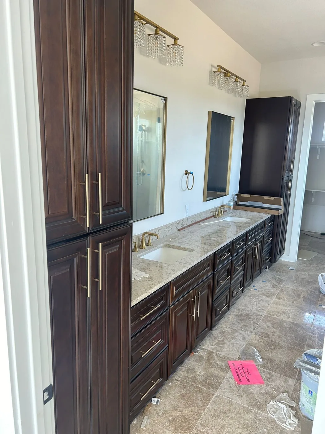 Granite vanity countertop install San Antonio